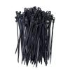 100pcs 4 * 150mm Screw Hole Nylon Cable Ties Self-locking Cord Straps Fastening Loop Plastic Wire
