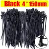 100pcs 4 * 150mm Screw Hole Nylon Cable Ties Self-locking Cord Straps Fastening Loop Plastic Wire view 2