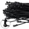 100pcs 4 * 150mm Screw Hole Nylon Cable Ties Self-locking Cord Straps Fastening Loop Plastic Wire view 3