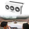 Car Window Fan Solar Power USB Driver Auto Window Fan for Cars Automotive Accessories Ventilation Cooling- White view 3