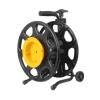 Empty Cable Reel, Fiber Optic Cable Tray Sturdy Portable, Electrical Cord Roller Optical Fiber Empty Disk for Garden Travel, 15.35 x 10.04 x 9.45 inch view 1