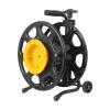 Empty Cable Reel, Fiber Optic Cable Tray Sturdy Portable, Electrical Cord Roller Optical Fiber Empty Disk for Garden Travel, 15.35 x 10.04 x 9.45 inch view 3