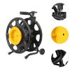 Empty Cable Reel, Fiber Optic Cable Tray Sturdy Portable, Electrical Cord Roller Optical Fiber Empty Disk for Garden Travel, 15.35 x 10.04 x 9.45 inch view 4