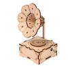 1 Set Wood Phonograph Gramophone Music Player Model Wooden for Kids Children Puzzle Handmade Assembled Toy Gifts Home Decor view 1