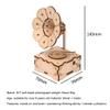 1 Set Wood Phonograph Gramophone Music Player Model Wooden for Kids Children Puzzle Handmade Assembled Toy Gifts Home Decor view 2