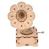 1 Set Wood Phonograph Gramophone Music Player Model Wooden for Kids Children Puzzle Handmade Assembled Toy Gifts Home Decor view 3