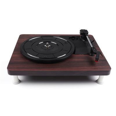 33 45 78 RPM LP Record Player Antique Gramophone Turntable Disc Vinyl Audio R/L 3.5mm Output Out 5V Wood Color