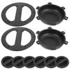 HOMOBABE 8Pcs Recessed Speaker Handles Replacement for Audio Speaker Cabinets Heavy Duty ABS Pull Handles with Round Grip Black Suitable for Pa Dj Portable Repair and Installation view 1