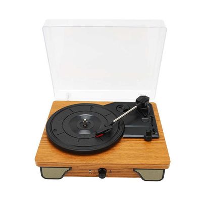 Record Player 3 Speed 5.0 Stereo Speaker Dust Proof Vinyl Turntable Player with Cover Vintage Phonograph