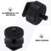 SHINEOFI 3Pcs Metal 1/4 Inch Hot Shoe Mount Adapter Set with Double-Layer Screw for DSLR Camera and LED Light Stand Compatible with Flash and Monitor Accessories view 3