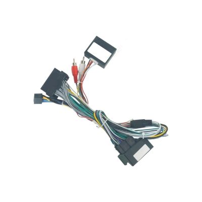 16-Pin Wire Harness with CAN Bus Box for 2004-2009 Peugeot 407 Power Adapter Cable for Android Head Unit(Powercord+CANBUSprotocolbox)