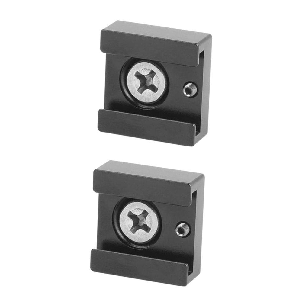 UTHCLO 2Pcs Cold Shoe Mount Adapter with Quick Release for Photography Lights and Flash Stands, Universal Shoe Flash Bracket Compatible with Light Stands, Black