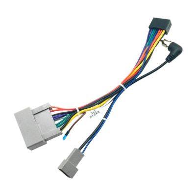 16-Pin Angled Power Wiring Harness for Honda Fit City Greiz Android Radio, Car Stereo Adapter Cable with 90 Degree Connector
