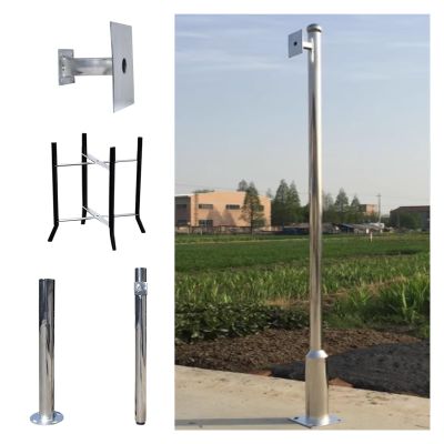 6 8 10 11 13 14 16 19ft Extra-Long Security Surveillance Pole, Assemble Security Camera Column Stand Kit, 2-3 Sections Detachable CCTV Pole Rustproof(White-C,2.5m/8.2')