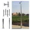 6 8 10 11 13 14 16 19ft Extra-Long Security Surveillance Pole, Assemble Security Camera Column Stand Kit, 2-3 Sections Detachable CCTV Pole Rustproof(White-C,2.5m/8.2') view 1