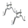 2Pack Stainless Steel Wall Mount [ Without The Pole ] for TV Antenna Mast Antenna Mount Clamp V Jaw Bracket Accessories Kit view 2