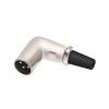 CTGFBUW 4pcs 3 Pin Right Angle Connector Male Plug Microphone Cable 90 Degree Wiring(4xM 3P) view 1