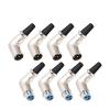 CTGFBUW 4pcs 3 Pin Right Angle Connector Male Plug Microphone Cable 90 Degree Wiring(4xM 3P) view 2