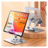 360 Rotating Aluminum Laptop Stand, Adjustable Height Ergonomic Foldable Computer Riser with Cooling Vents for 10 to 17 Inch Laptops(Grey) view 3