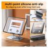 360 Rotating Aluminum Laptop Stand, Adjustable Height Ergonomic Foldable Computer Riser with Cooling Vents for 10 to 17 Inch Laptops(Grey) view 4
