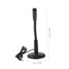 SEWACC 5Mm Desktop Microphone for Computer and Laptop, Chat and Meeting Mic with Plastic Base, Black Wired Tabletop Mic for Voice Recording and Online Gaming view 2