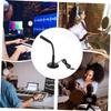 SEWACC 5Mm Desktop Microphone for Computer and Laptop, Chat and Meeting Mic with Plastic Base, Black Wired Tabletop Mic for Voice Recording and Online Gaming view 3