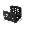 Didiseaon 5 Inch Hard Drive Bracket 2.5 Inch Drive Mounting Tray for PC Case Black Hollow Hard Disk Storage Rack Compatible with SSD Internal Computer Accessories view 2