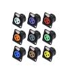 CTGFBUW 10pcs 3Pin Socket Adapter Connector 3Poles Female Audio Microphone Plug Jack(Red) view 2