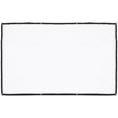 GRIRIW Portable Projector Screen 100-Inch Polyester Fabric Universal Indoor Outdoor Home Theater Projection Curtain for Movie Night and Travel