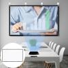GRIRIW Portable Projector Screen 100-Inch Polyester Fabric Universal Indoor Outdoor Home Theater Projection Curtain for Movie Night and Travel view 3