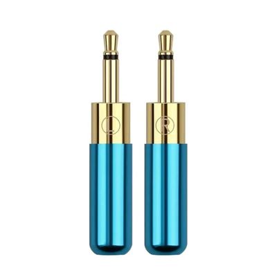CTGFBUW 1 Pair Audio Jacks 2.5mm Compatible HD700 HE400i HE1000 Connector Plug Connectors Male(Blue)