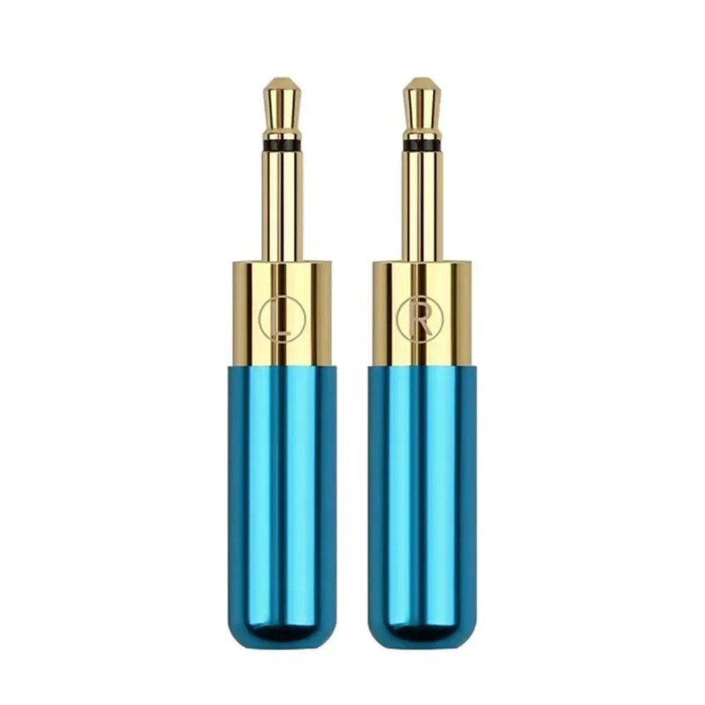 CTGFBUW 1 Pair Audio Jacks 2.5mm Compatible HD700 HE400i HE1000 Connector Plug Connectors Male(Blue)