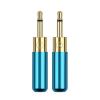 CTGFBUW 1 Pair Audio Jacks 2.5mm Compatible HD700 HE400i HE1000 Connector Plug Connectors Male(Blue) view 1
