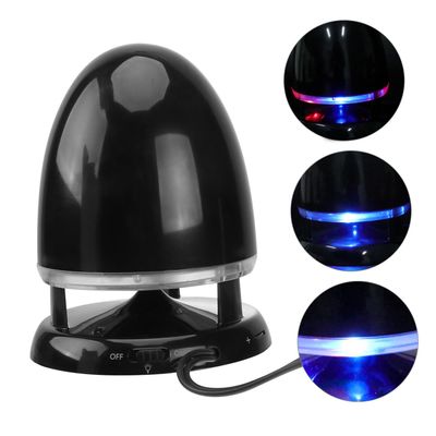 SHINEOFI Portable Mini Speaker with 3.5Mm Audio Input, USB-Powered Multimedia Loudspeaker with RGB Light and Deep Bass, Compact External Speaker for Laptop Phone Tablet Black Blue