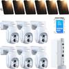 Camcamp Wireless Security Camera System, Solar Powered PTZ 6 Cam-kit Camera Security System, 500GB HDD, 4MP NVR,Easy Installation, Color Night Vision, 2 Way Audio, 2.4G & 5G WiFi for Home Outdoor view 1
