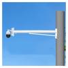 1.6 3 4 5 6.6ft Wall-Mount Security Camera Pole Outdoor, White Solar Panels/Camera Mounting Bracket Pole, Camera Mounting Pole Steel Pipe Dia 6cm(White-C,50cm/19.7in) view 1