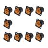 CTGFBUW 10pcs 3Pin Male Socket Audio Microphone Jack Plug Adapter Connector(Orange) view 1