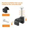200-Pack Cable Clips with Steel Nails, 12mm Plastic Wire Clamps for Ethernet Cable Management, Home Office Wire Organization Clips, Black(5mm) view 4