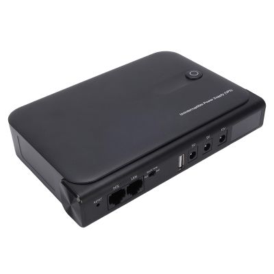 CUIFATI 36W Mini UPS, Uninterruptible Power Supply with LED Display, for Routers, Modems, Security Cameras, DC USB LAN POE Multi Voltage Outputs (US Plug 110V)