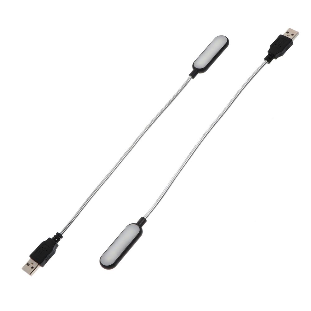 NOLITOY 2Pcs Portable USB Laptop Reading Lamps, Mini White Light Night Lamps for Notebook Computer, Compact USB Powered Desk Lights for Home and Office Use, Black