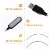 NOLITOY 2Pcs Portable USB Laptop Reading Lamps, Mini White Light Night Lamps for Notebook Computer, Compact USB Powered Desk Lights for Home and Office Use, Black view 2