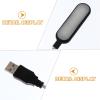 NOLITOY 2Pcs Portable USB Laptop Reading Lamps, Mini White Light Night Lamps for Notebook Computer, Compact USB Powered Desk Lights for Home and Office Use, Black view 4