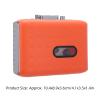 OVAQUIXI Cassette to MP3 Converter Player, Portable USB C Tape Recorder with Headphones & Microphone, Retro Orange Design view 2