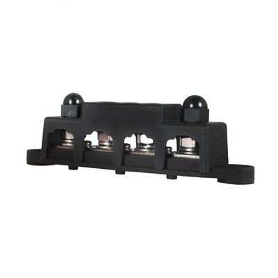 Black 4 Post Busbar Bus Bar Power Distribution Block 12V 250A With Cover 5/16" Mod-H19S-4244