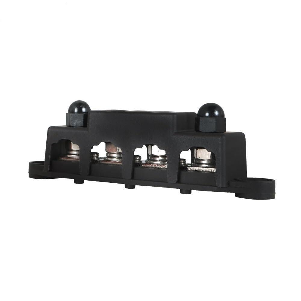 Black 4 Post Busbar Bus Bar Power Distribution Block 12V 250A With Cover 5/16" Mod-H19S-4244