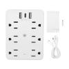 Fafeicy 6 Outlet Power Strip with Shelf, Protector Power Board with 6 AC Outlets 2 USB A 1 Type C Ports, 1875W High Rating, Retardant PC Material view 1