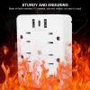 Fafeicy 6 Outlet Power Strip with Shelf, Protector Power Board with 6 AC Outlets 2 USB A 1 Type C Ports, 1875W High Rating, Retardant PC Material view 3