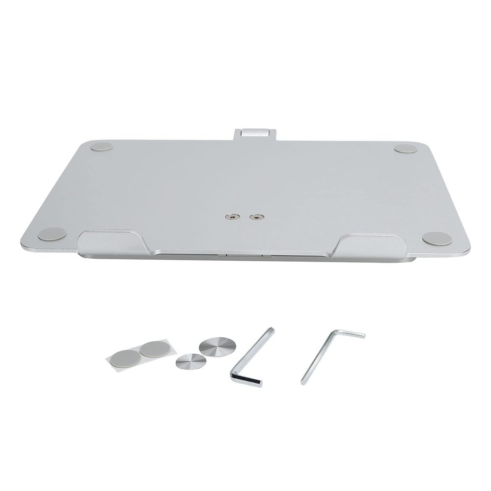 Adjustable Laptop Holder C5, Aluminum Alloy Laptop Stand, Height Adjustable Cooling Rack with Foldable Design, Stable Support Base for 11-17in Laptops, Saves Desktop Space