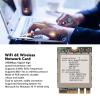 BAFOVY WiFi 6E Wireless Network Card with Band 5400Mbps Speed, M.2 NGFF Adapter for Laptop with 5.2 and MU MIMO Support for 10/11 view 2