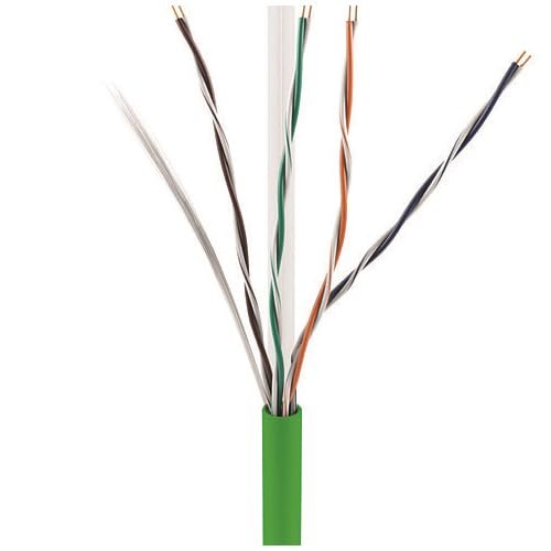 0E-CMP6GNPP CAT6+ Plenum Cable, 23/4 Solid BC, Unshielded, CMP/FT6, 1000' Express Box, Green
